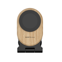 Produits Tendances 2026 Nouveautés Support de Chargeur Magnétique Sans Fil en Bois avec Support en Alliage pour iPhone, Montre et AirPods