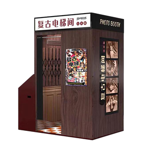 JIPAI Cabine <span class=keywords><strong>Photo</strong></span> <span class=keywords><strong>Instantanée</strong></span> Vintage en Bois Personnalisée avec Imprimante Intégrée et <span class=keywords><strong>Appareil</strong></span> <span class=keywords><strong>Photo</strong></span>, Capacité 15 Personnes pour Événements - Product Image 1