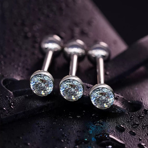 <span class=keywords><strong>Piercing</strong></span> per Lingua in Lega di Titanio F136 con Filettatura Interna, Chiodi per Lingua G23, Barbell per Cartilagine dell'Orecchio, Trucco Permanente, Stud per Lingua - Product Image 3