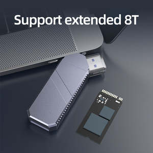 10Gbps Protocolo dual M.2 NVMe SATA SSD Caja USB A C 3,2 8TB HDD Estación de acoplamiento SSD adecuada 4 Bahía - Product Image 4