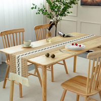 Chemin de table 12x72 pouces creux macramé toile de jute lin coton motif imprimé tricoté chemin de table à manger pour décor à la maison drapeau de table