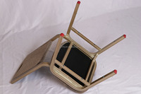 Chaise de banquet empilable en aluminium avec revêtement en tissu rayé pour hôtel, mariage, événement, salle à manger