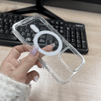 Coques de téléphone portable magnétiques transparentes en acrylique CasePeak pour iPhone 17 16 15 14 13 Pro Max 6 7 8 Plus