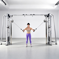 Machine de musculation professionnelle à double poulie réglable avec banc d'entraînement pour un entraînement complet du corps