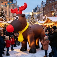 Grand renne gonflable Rudolph pour la décoration de centre commercial de Noël