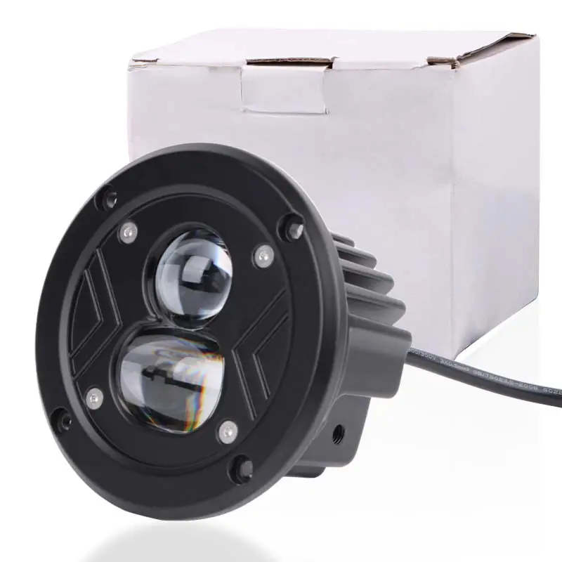 12V 80V 3 Inch work light Universal to truck SUV motorcycles Led Bi-lens projector headlight Circular LED bulbs