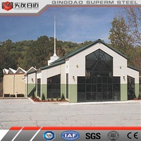Structure en acier préfabriquée sur mesure pour la construction d'églises métalliques