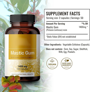 OEM 1400mg produsen Natural Nutrition suplemen Lastic <span class=keywords><strong>Gum</strong></span> Capsules untuk fungsi pencernaan kesehatan hati - Product Image 5