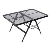 Table de camping pliable en alliage d'aluminium, légère, pour pique-nique, voyage en plein air, plage, design compact, vente en gros