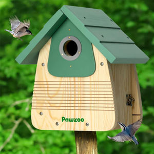 BSCI fabrika dış gümrükleme için yüksek kaliteli bahçe kuş evi açık havada asılı ülke sevimli Birdhouses - Product Image 2
