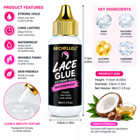 Colle pour perruques Lace Front personnalisée sous marque privée, résistante à l'eau, forte tenue pour usage domestique, produits d'entretien des perruques, OEM ODM MOQ, logo personnalisé