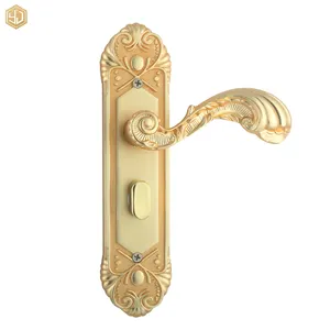 High Quality Fashion Style Golden Lock Handle For Room Door Apartment Door Locks