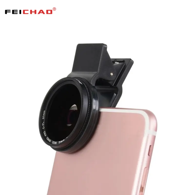37mm Circular CPL Lens Filter Polarizing Filter Polarizer with Clip Maintain Rotation Phone Lens for Mobile Phone