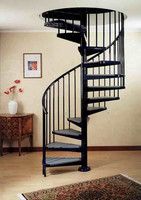 Escalier suspendu épuré avec structure en acier anthracite, marches en chêne clair, design ouvert pour villas, maisons duplex, appartements et bureaux