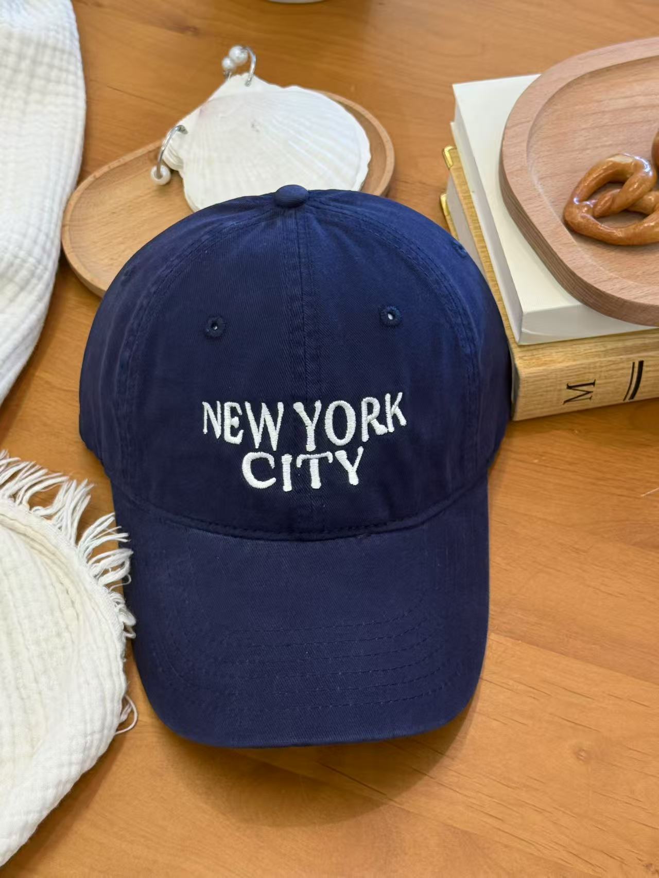 Navy blue-newyorkcity letter embroidery