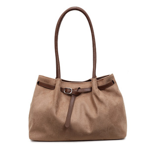 กระเป๋าโท้ทผู้หญิง COULD สีกากี ทรงสี่เหลี่ยมแนวนอน ซับในโพลีเอสเตอร์ ใส่ได้ทุกวัน เหมาะกับชุดลำลอง ฤดูใบไม้ร่วง ความจุเยอะ สีพื้น - Product Image 4