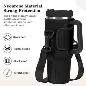 Bolsa de transporte de botella de agua de neopreno con logotipo personalizado, bolsa de eslinga aislada para caminar senderismo con bolsillo para teléfono - Product Image 2