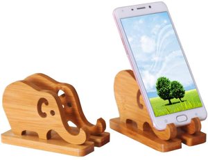 טלפון סלולרי Stand במבוק עץ עשה פיל טלפון Stand עבור Smartphone עם עט בעל מארגן שולחן קטן - Product Image 5