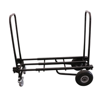 Chariot d'équipement pour DJ à cadre télescopique d'une capacité de 700lb Chariot à main mobile à usage intensif Chariot à chariot pliant pour équipement