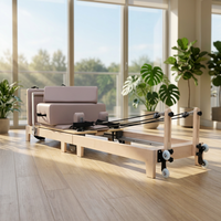 Machine de Pilates Reformer pliable en bois réglable, qualité professionnelle, personnalisable pour studio et usage domestique