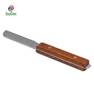 Шпатель стоматологический гипсовый с деревянной ручкой, металлический лопатка, нож для смешивания штукатурки, для стоматологических лабораторий