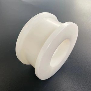 Buje hueco de nailon con brida blanca, junta, pieza mecánica, componente de polea - Product Image 1