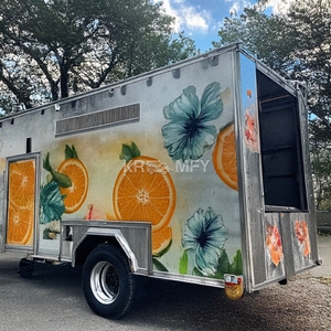 Kiosque mobile de concession au design coco, remorque de rue d'été, chariot de restauration rapide, remorque alimentaire mobile, kiosque à fruits pour événements extérieurs - Product Image 4