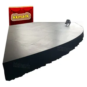 KKMark Custom Shape Design Tragbare Theater plattform mit schwarzem Aluminium rahmen