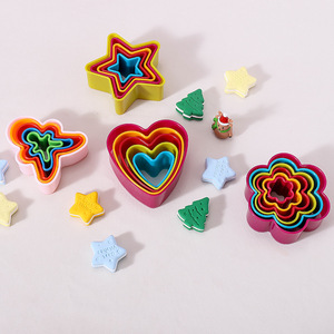 Juego de 5 Cortadores de Galletas, Cortadores de Masa <span class=keywords><strong>para</strong></span> Galletas, Sándwiches, Fondant, Pasteles, Frutas y Verduras de Diferentes Tamaños - Product Image 4