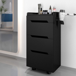 Armoire à outils contemporaine de luxe en MDF pour salon de coiffure, atelier, rangement pour coiffeur, banc de coupe, chariot de salon - Product Image 5