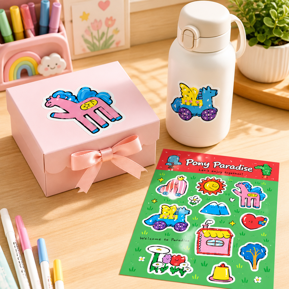 Custom Sparkle Starry Lamination Film Any Shape Cartoon Colorful ...