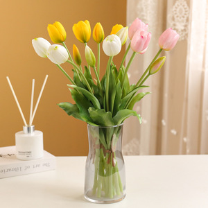 Tulipe artificielle Ruilisi 10cm-30cm en caoutchouc souple pour décoration de mariage et de maison - Product Image 3