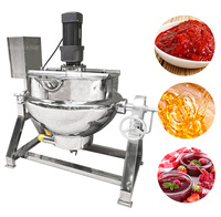 Chaudière de cuisson industrielle à double enveloppe pour soupes, sirops et confitures, capacités 100L, 200L, 300L, 400L, 500L, 600L