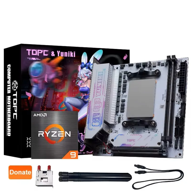 AMD Gaming NAS Motherboard Ry-zen 9 9955HX ES 7845HX ES R7 7745HX ES 2*M.2 NVMe 4*SATA PCIe4.0X16 2.5G LAN WiFi6E ITX Mainboard