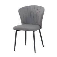 Chaise de salle à manger moderne en similicuir rembourrée avec coque, hauteur réglable, pour la maison, le bureau et la salle de bain (DC-3016)