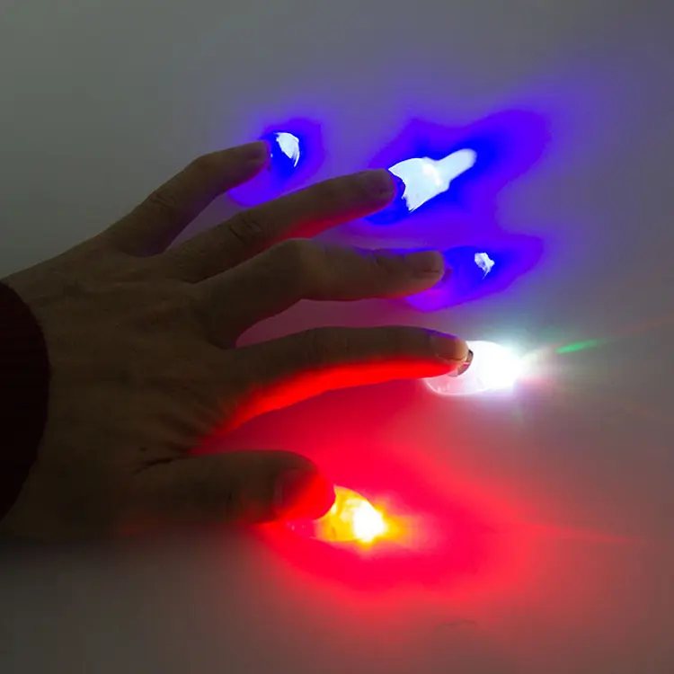 Wholesale magic light up led finger thumbs light for party and Halloween