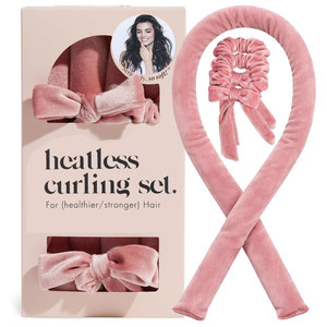 Kit de bigoudis sans chaleur doux pour une utilisation nocturne, ondulateur de cheveux confortable pour dormir avec chouchous à nœud, outil de coiffage sans chaleur anti-frisottis - Product Image 1