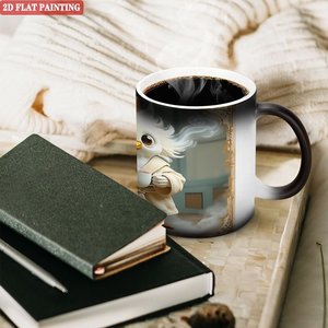<b>Magic</b> Mug 11oz Frosted Black Ceramic Heat Color Changing Drinking <b>Cup</b> Graduation Souvenir - Product Image 3