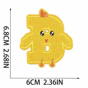 New Iron on 6.8cm Embroidery Easter Theme Bunny Letter Patch for Clothes Bags Decoration - Product Image 5