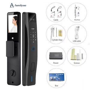 Serrure de porte intelligente Aurelysse avec reconnaissance faciale 3D, déverrouillage par empreinte digitale et veine palmaire, interphone vidéo Wi-Fi haute sécurité, prix usine - Product Image 5