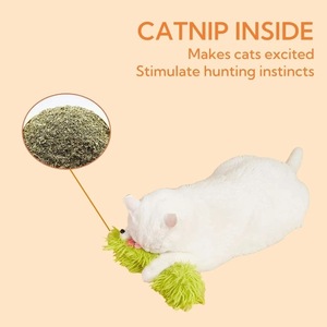 Juguete de hierba gatera ecológico esponjoso colorido, almohada divertida duradera, sonido arrugado, estilo de dibujos animados realista mágico, juguete de gato de peluche encantador - Product Image 2