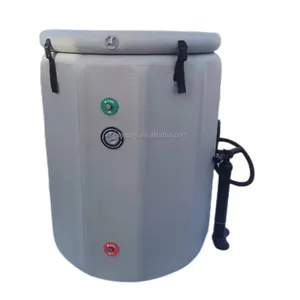 Hot lạnh tắm trị liệu ngoài trời PVC Ice Barrel xách tay Plunge bồn tắm với Máy làm lạnh tại chỗ bán Drop Stitch hồ bơi ngoài trời sử dụng