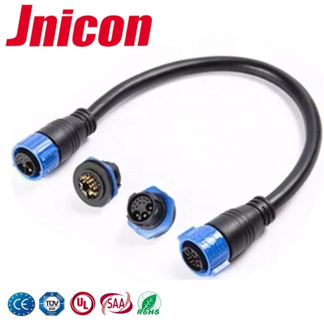 Ip67 Connector 3 4 5 8 12 Pins Din Connector Cable Magnetic Power M25 Connector