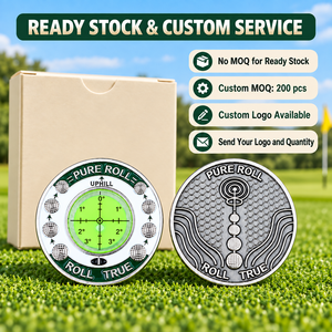 Nivel de burbuja para golfistas, herramienta de lectura de pendiente de doble cara de metal, ayuda para el putting, regalo y entrenamiento para golfistas - Product Image 6