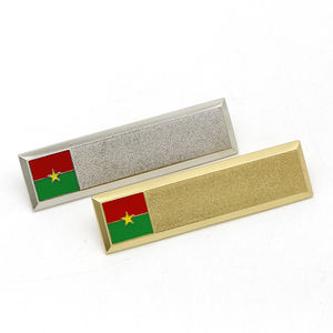Bandera de Burkina Faso personalizada para Pin de solapa, broche con emblema nacional pulido de esmalte suave personalizado para recuerdos de eventos - Product Image 1