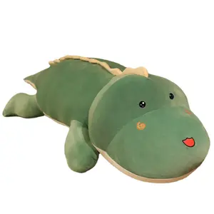 2024 High quality Wholesale large Cute animals shy face dinosaur doll stuffed plush bed pillows girl gifts