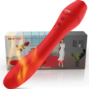 Hot Selling Aquecimento Rose Shape Vibrador Vaginal G-spot Massager Silicone macio para mulheres Red Sex Toys