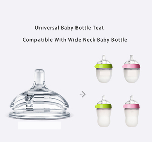 Bouteille <span class=keywords><strong>de</strong></span> lait <span class=keywords><strong>en</strong></span> Silicone pour bébé, Anti-Flatulence, réutilisable, à gros col, matière douce, avec mamelon naturel - Product Image 5