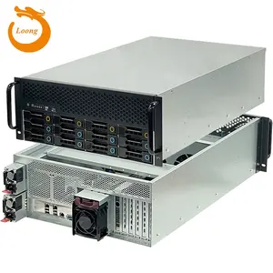 ZhenLoong 4 GPU सर्वर रैक मामले 4U 11 स्लॉट PCI 12 बे हार्ड ड्राइव गर्म स्वैप U.2 NVMe चेसिस समर्थन supermirco X11DRG X12DPG-QT6