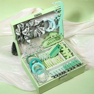 Set de Accesorios para el Cabello <span class=keywords><strong>con</strong></span> Lazo de Satén de Lujo Balletcore, Caja de Almacenamiento de Joyas, Regalo de Cumpleaños para Niñas, Kit de Pinzas para el Cabello al por Mayor - Product Image 3